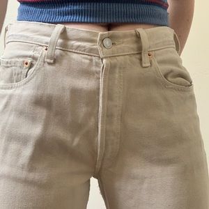 Levi 501 tan slack jeans straight leg